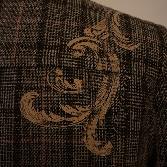 K/Lab Brown Plaid Blazer with Pink Stitching - Picture 9 of 14